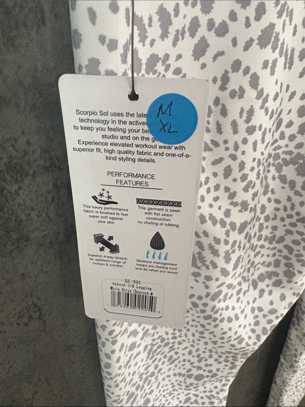Scorpio Sol White Leopard Print Leggings - Picture 4 of 4